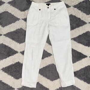 J. Crew white/Cream fully lined Linen pants size 2